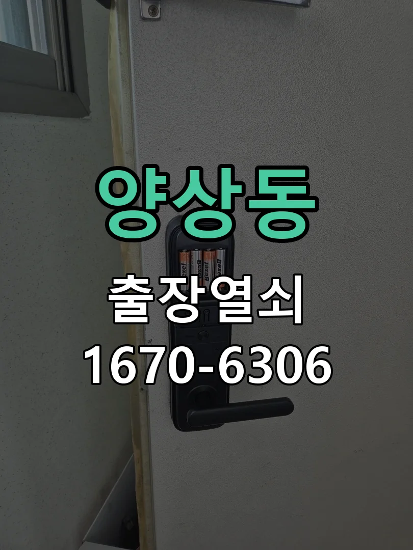 안산시 양상동 열쇠·도어락 출장