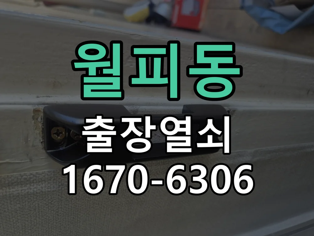 안산시 월피동 도어락 설치 현장 도착 후 상태 확인