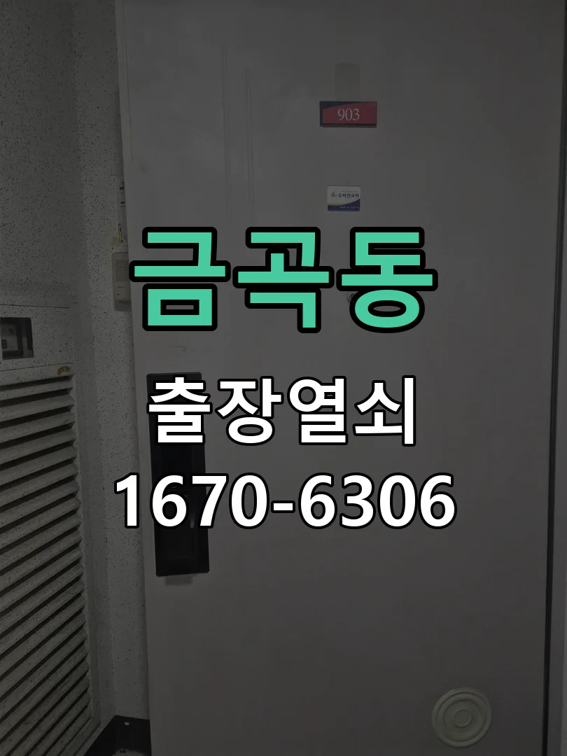 화성시 금곡동 출장 열쇠 작업 완료 후 점검