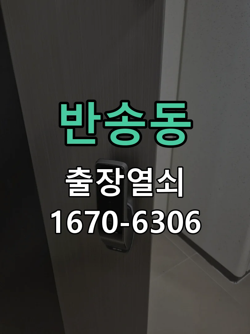 화성시 반송동 열쇠 분실 작업 진행 장면