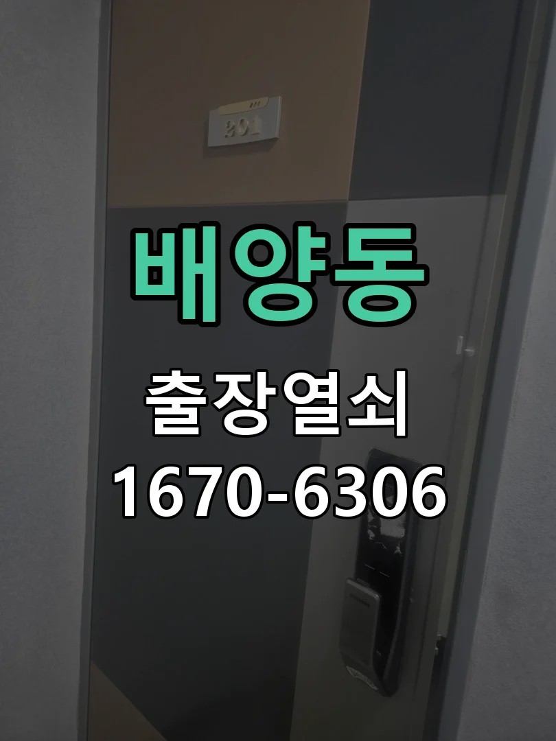 화성시 배양동 열쇠·도어락 출장